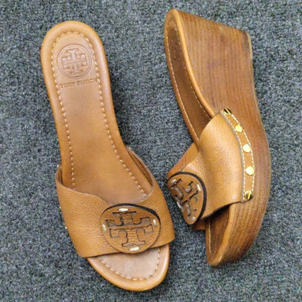Tory Burch "Patti" Wedge Slide Sandals